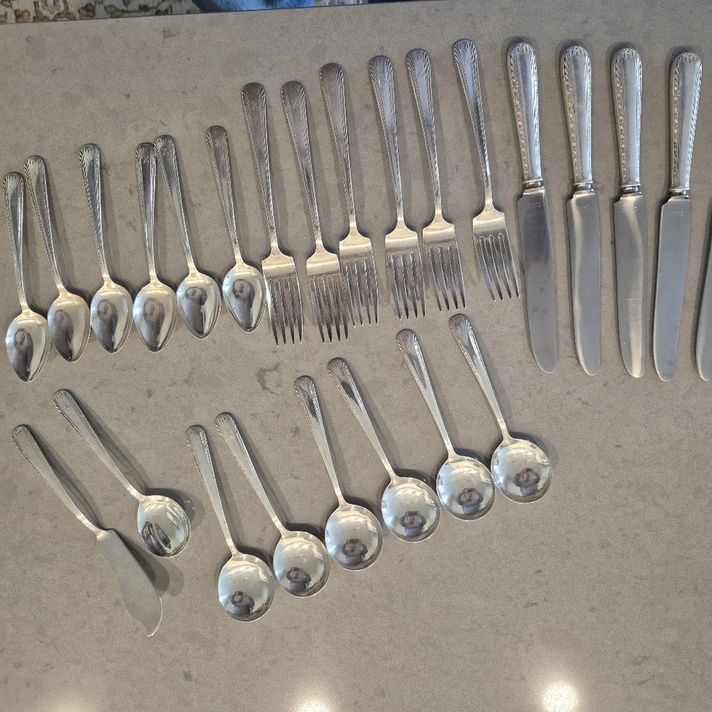 Elegant Silver Cutlery Set